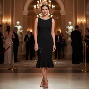 Torrid Little Black Sleeveless Stretch Form Fitting Dress Side Zip Sz XL | NWT